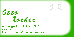 otto rother business card